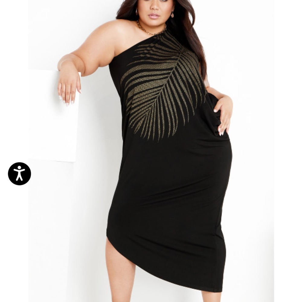 City Chic One Shoulder dress